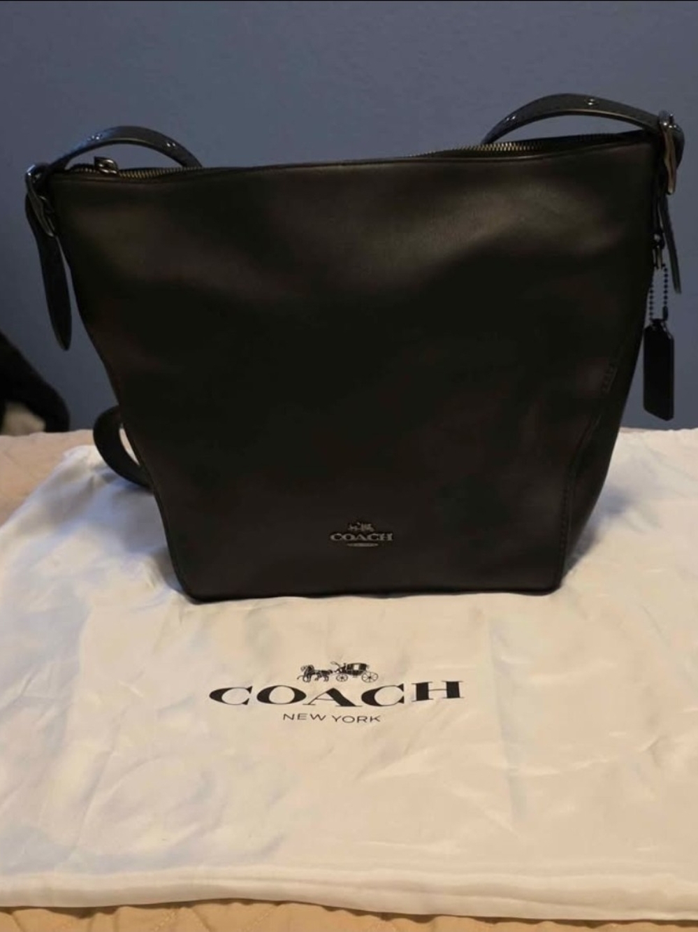 Coach Black Leather Shoulder Bag